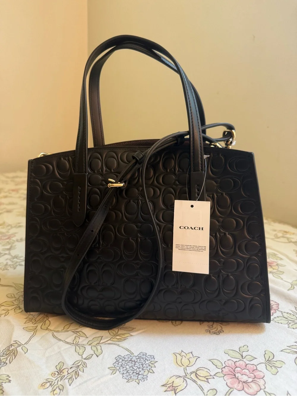Coach Charlie Carryall 28 in Signature Embossed Leather